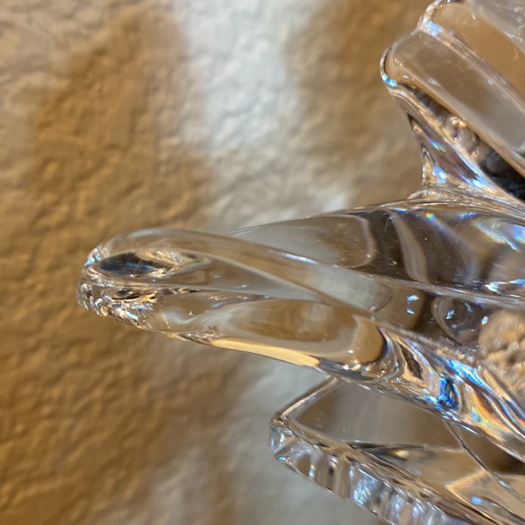 Vintage heavy glass bird shaped candle holder 6” x 3” x 2” - Picture 3 of 5